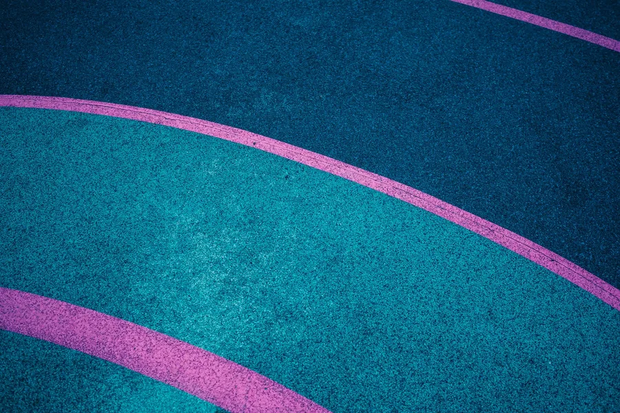 pink lines on blue surface